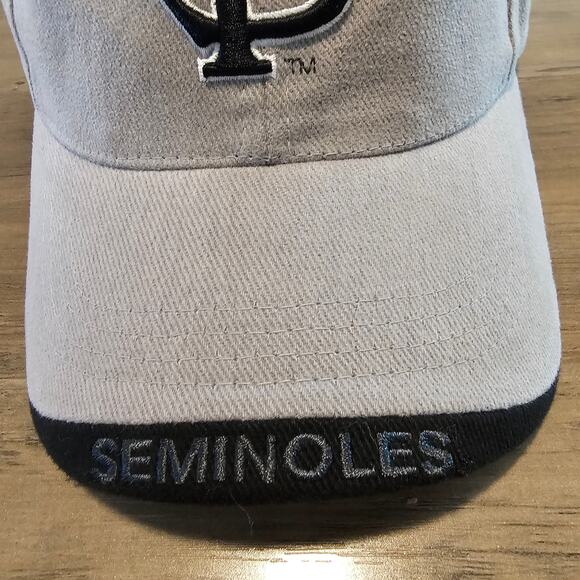 Vintage Florida State Seminoles Strapback Hat Cap Gray FSU NCAA Y2K Preppy - Picture 3 of 9